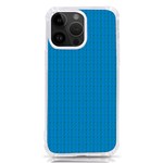 Blue Lego Texture Macro, Blue Dots Background, Lego iPhone 14 Pro Max TPU UV Print Case