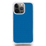 Blue Lego Texture Macro, Blue Dots Background, Lego iPhone 13 Pro TPU UV Print Case