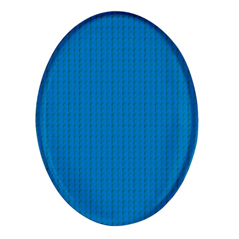 Blue Lego Texture Macro, Blue Dots Background, Lego Oval Glass Fridge Magnet (4 pack) from ArtsNow.com Front