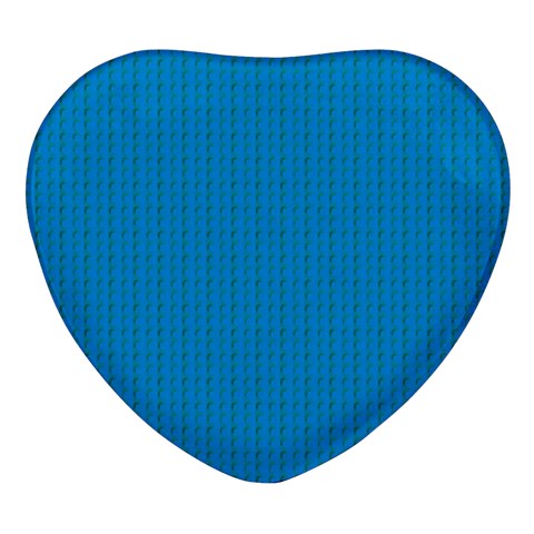 Blue Lego Texture Macro, Blue Dots Background, Lego Heart Glass Fridge Magnet (4 pack) from ArtsNow.com Front