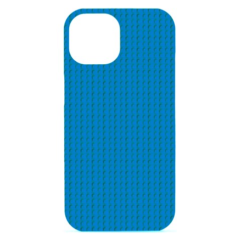 Blue Lego Texture Macro, Blue Dots Background, Lego iPhone 15 Black UV Print PC Hardshell Case from ArtsNow.com Front