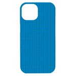 Blue Lego Texture Macro, Blue Dots Background, Lego iPhone 15 Black UV Print PC Hardshell Case