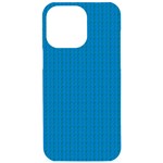 Blue Lego Texture Macro, Blue Dots Background, Lego iPhone 15 Pro Max Black UV Print PC Hardshell Case