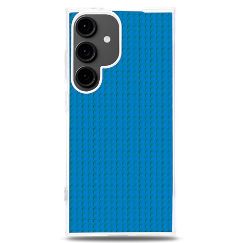 Blue Lego Texture Macro, Blue Dots Background, Lego Samsung Galaxy S24 Plus 6.7 Inch TPU UV Case from ArtsNow.com Front