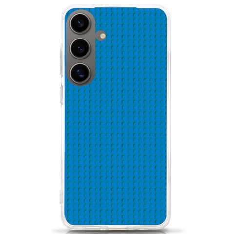 Blue Lego Texture Macro, Blue Dots Background, Lego Samsung Galaxy S24 Ultra 6.9 Inch TPU UV Case from ArtsNow.com Front