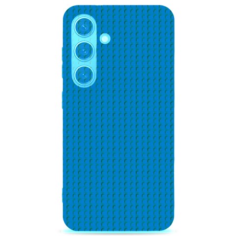 Blue Lego Texture Macro, Blue Dots Background, Lego Samsung Galaxy S24 6.2 Inch Black TPU UV Case from ArtsNow.com Front