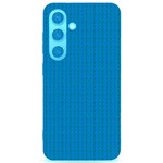 Blue Lego Texture Macro, Blue Dots Background, Lego Samsung Galaxy S24 6.2 Inch Black TPU UV Case