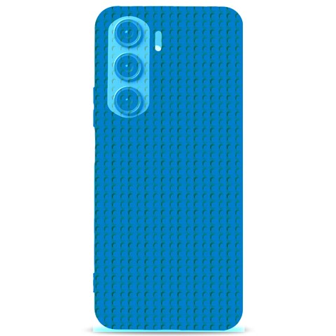 Blue Lego Texture Macro, Blue Dots Background, Lego Samsung Galaxy S24 Plus 6.7 Inch Black TPU UV Case from ArtsNow.com Front