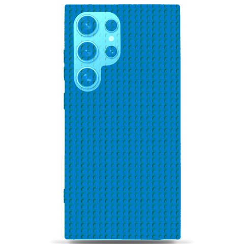 Blue Lego Texture Macro, Blue Dots Background, Lego Samsung Galaxy S24 Ultra 6.9 Inch Black TPU UV Case from ArtsNow.com Front