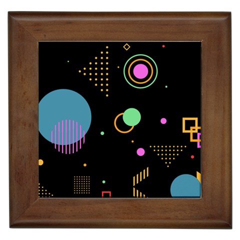 Colartive, Aesthetic, Amoled, Black, Colorful, Desenho Framed Tile from ArtsNow.com Front