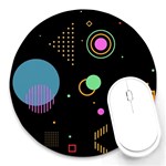 Colartive, Aesthetic, Amoled, Black, Colorful, Desenho Round Mousepad