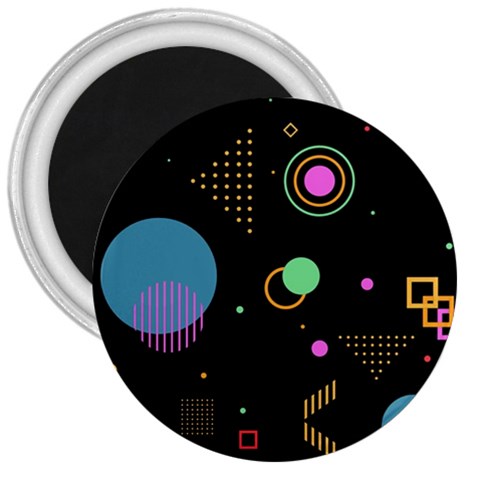 Colartive, Aesthetic, Amoled, Black, Colorful, Desenho 3  Magnets from ArtsNow.com Front