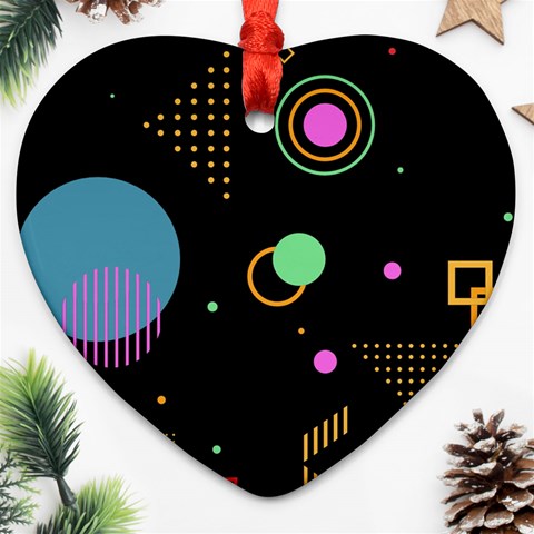 Colartive, Aesthetic, Amoled, Black, Colorful, Desenho Ornament (Heart) from ArtsNow.com Front