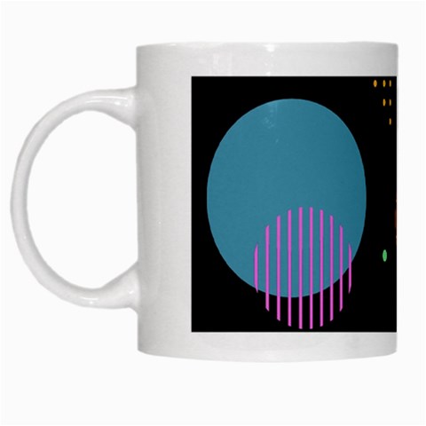 Colartive, Aesthetic, Amoled, Black, Colorful, Desenho White Mug from ArtsNow.com Left