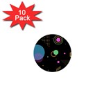 Colartive, Aesthetic, Amoled, Black, Colorful, Desenho 1  Mini Buttons (10 pack) 