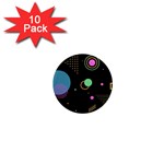 Colartive, Aesthetic, Amoled, Black, Colorful, Desenho 1  Mini Magnet (10 pack) 