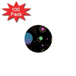 Colartive, Aesthetic, Amoled, Black, Colorful, Desenho 1  Mini Buttons (100 pack) 