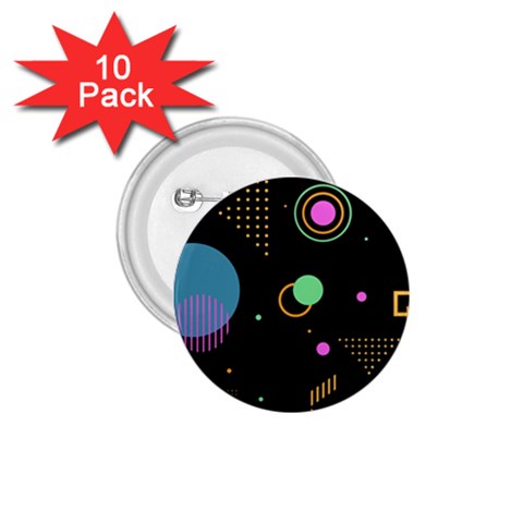 Colartive, Aesthetic, Amoled, Black, Colorful, Desenho 1.75  Buttons (10 pack) from ArtsNow.com Front