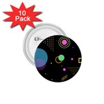 Colartive, Aesthetic, Amoled, Black, Colorful, Desenho 1.75  Buttons (10 pack)