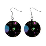 Colartive, Aesthetic, Amoled, Black, Colorful, Desenho Mini Button Earrings