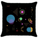 Colartive, Aesthetic, Amoled, Black, Colorful, Desenho Throw Pillow Case (Black)