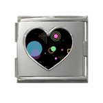 Colartive, Aesthetic, Amoled, Black, Colorful, Desenho Mega Link Heart Italian Charm (18mm)