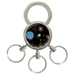 Colartive, Aesthetic, Amoled, Black, Colorful, Desenho 3-Ring Key Chain