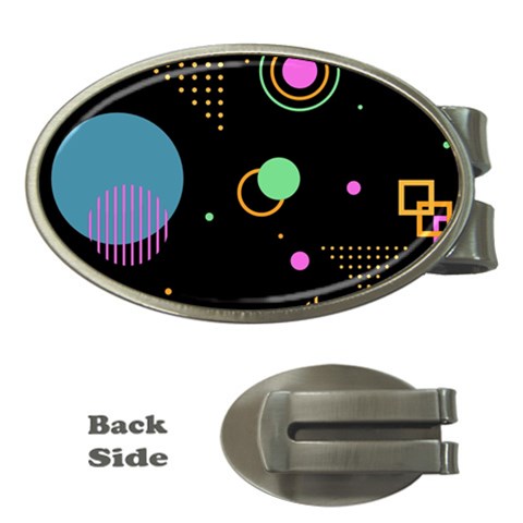 Colartive, Aesthetic, Amoled, Black, Colorful, Desenho Money Clips (Oval)  from ArtsNow.com Front