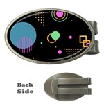 Colartive, Aesthetic, Amoled, Black, Colorful, Desenho Money Clips (Oval) 