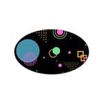 Colartive, Aesthetic, Amoled, Black, Colorful, Desenho Sticker (Oval)