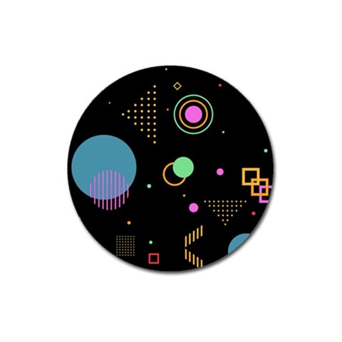 Colartive, Aesthetic, Amoled, Black, Colorful, Desenho Magnet 3  (Round) from ArtsNow.com Front