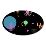 Colartive, Aesthetic, Amoled, Black, Colorful, Desenho Oval Magnet