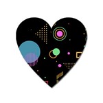 Colartive, Aesthetic, Amoled, Black, Colorful, Desenho Heart Magnet