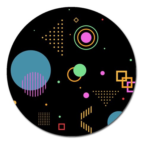 Colartive, Aesthetic, Amoled, Black, Colorful, Desenho Magnet 5  (Round) from ArtsNow.com Front