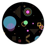 Colartive, Aesthetic, Amoled, Black, Colorful, Desenho Magnet 5  (Round)