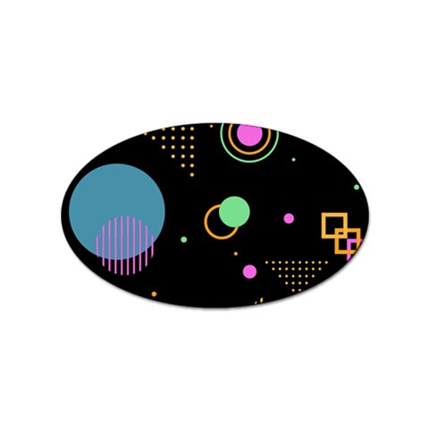 Colartive, Aesthetic, Amoled, Black, Colorful, Desenho Sticker Oval (10 pack) from ArtsNow.com Front