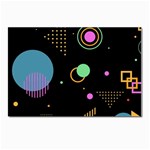 Colartive, Aesthetic, Amoled, Black, Colorful, Desenho Postcard 4 x 6  (Pkg of 10)