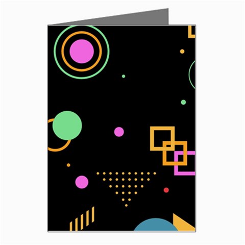 Colartive, Aesthetic, Amoled, Black, Colorful, Desenho Greeting Card from ArtsNow.com Left