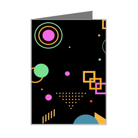 Colartive, Aesthetic, Amoled, Black, Colorful, Desenho Mini Greeting Card from ArtsNow.com Left