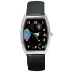 Colartive, Aesthetic, Amoled, Black, Colorful, Desenho Barrel Style Metal Watch