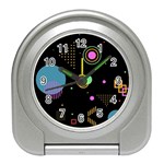 Colartive, Aesthetic, Amoled, Black, Colorful, Desenho Travel Alarm Clock