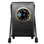 Colartive, Aesthetic, Amoled, Black, Colorful, Desenho Pen Holder Desk Clock