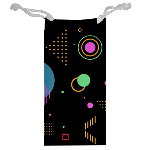 Colartive, Aesthetic, Amoled, Black, Colorful, Desenho Jewelry Bag from ArtsNow.com Back