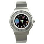 Colartive, Aesthetic, Amoled, Black, Colorful, Desenho Stainless Steel Watch