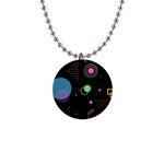 Colartive, Aesthetic, Amoled, Black, Colorful, Desenho 1  Button Necklace