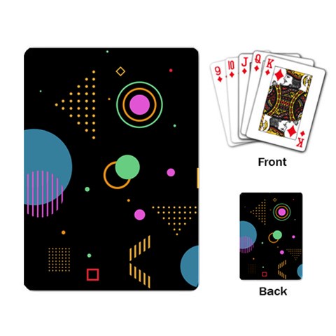 Colartive, Aesthetic, Amoled, Black, Colorful, Desenho Playing Cards Single Design (Rectangle) from ArtsNow.com Back