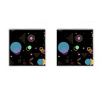 Colartive, Aesthetic, Amoled, Black, Colorful, Desenho Cufflinks (Square)