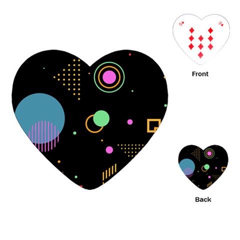 Colartive, Aesthetic, Amoled, Black, Colorful, Desenho Playing Cards Single Design (Heart) from ArtsNow.com Front