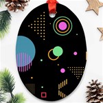 Colartive, Aesthetic, Amoled, Black, Colorful, Desenho Oval Ornament (Two Sides)