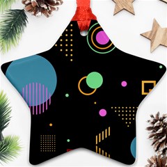 Colartive, Aesthetic, Amoled, Black, Colorful, Desenho Star Ornament (Two Sides) from ArtsNow.com Front